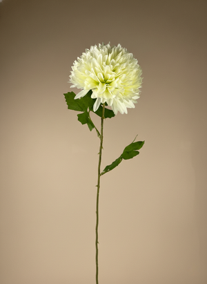 Ivory artificial pompom flower stem, luxury faux floral stem for modern and contemporary interiors #ivory