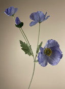 Premium faux blue poppy artificial flower stem for modern home decor styling #lavender-blue