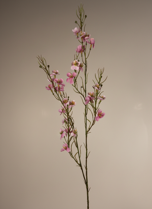 Realistic pink real touch faux wax flower stem with delicate blooms for modern home decor #pink