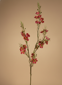 Realistic real-touch red faux wax flower stem with delicate blooms for modern home decor #red