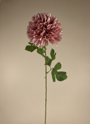 Pink artificial pompom flower stem, luxury faux floral stem for modern and contemporary interiors #blush-pink