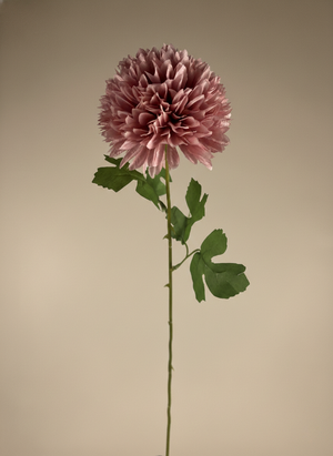 Pink artificial pompom flower stem, luxury faux floral stem for modern and contemporary interiors #blush-pink