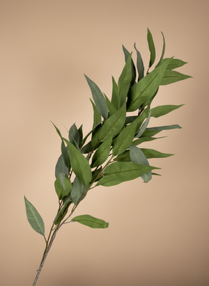 Artificial green eucalyptus stem with lifelike foliage for home décor