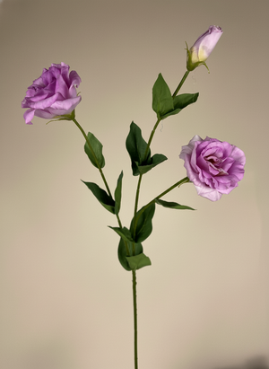 Realistic real touch lilac pink artificial lisianthus flower stem with unopened buds #lilac-pink
