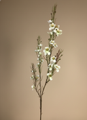 Realistic real touch white faux wax flower stem with delicate blooms for modern home decor #white